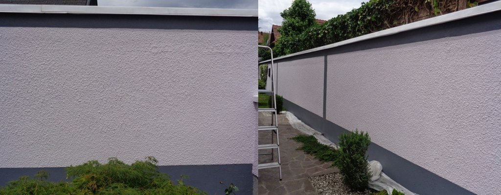 BARVANJE BETONSKE OGRAJE OKOLI STANOVANJSKE HIŠE - DOMŽALE